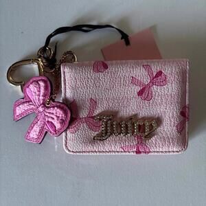 JUICY COUTURE PINK BOW WALLET CARD CASE